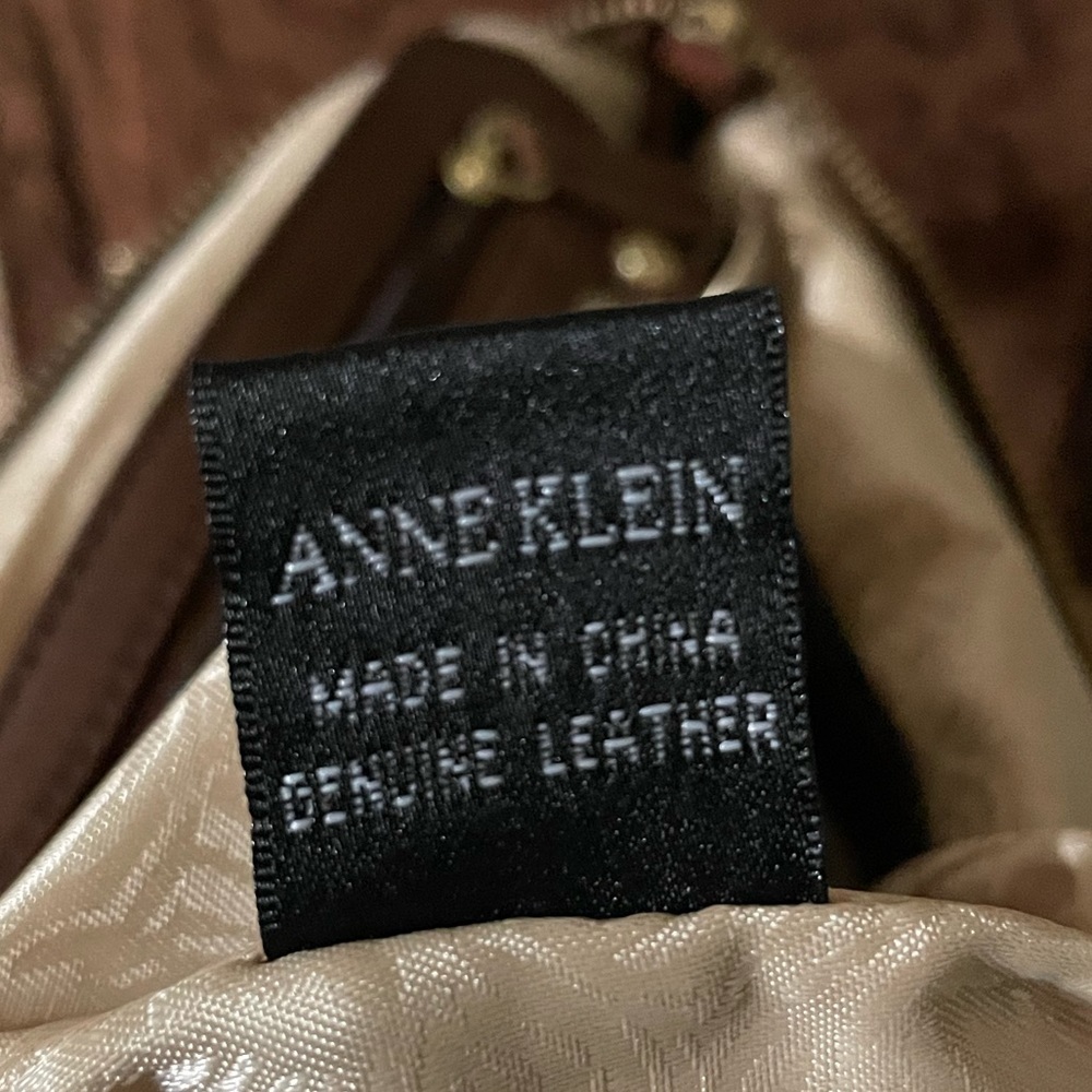 Anne Klein Bag Genuine Leather Purse Chain Shoulder Strap Bag Authentic Like NEW - Picture 8 of 15